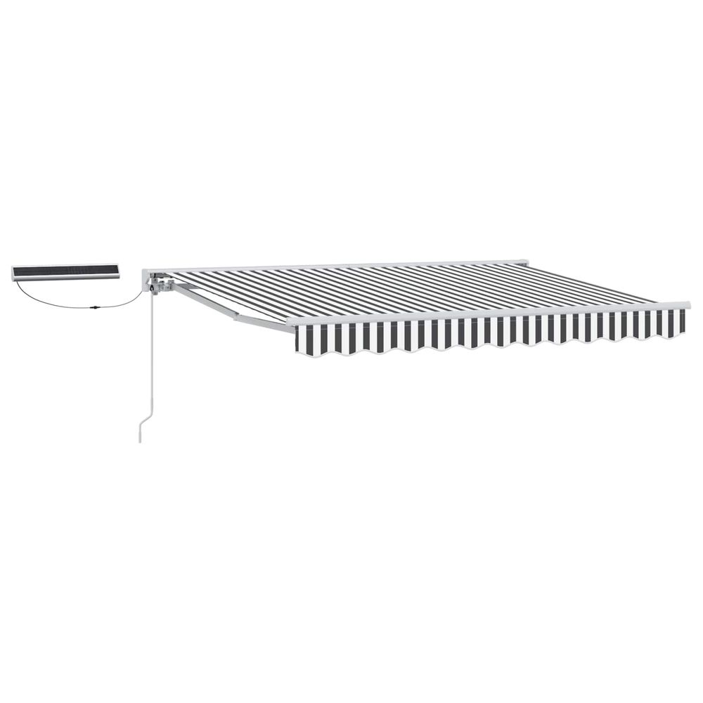Auvent rétractable électrique anthracite et blanc 3 x 2,5 m