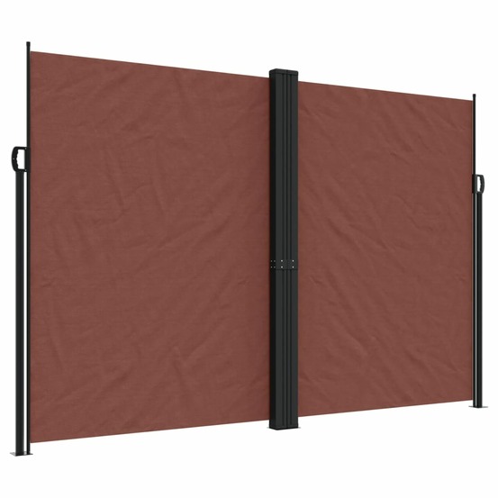 Auvent latéral rétractable marron 220x1200 cm