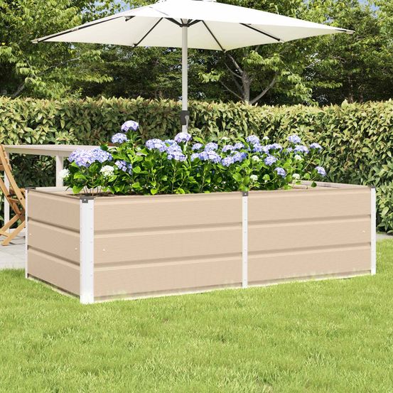 Grande jardinière rectangulaire acier 160x80x45 cm pour jardin potager