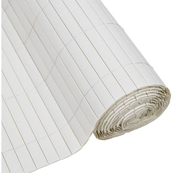 Canisse pvc double face - - 1 x 3 m - 1600 g/m² - occultant 4/5 - anti-uv - blanc