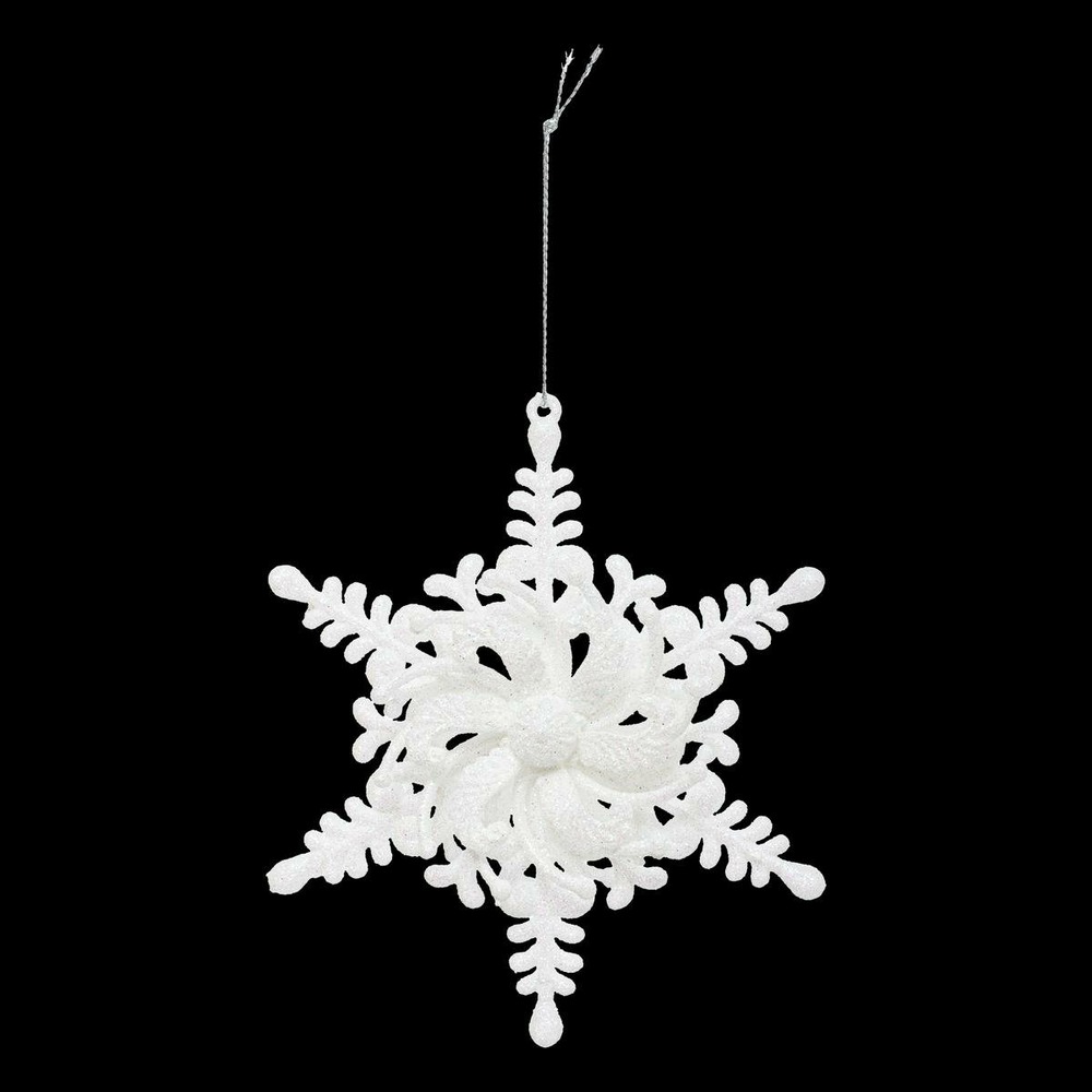 Décoration de sapin étoile déco blanc 14cm