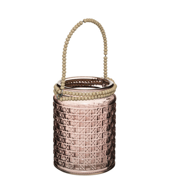 Bougeoir photophore en verre déco h 13 cm