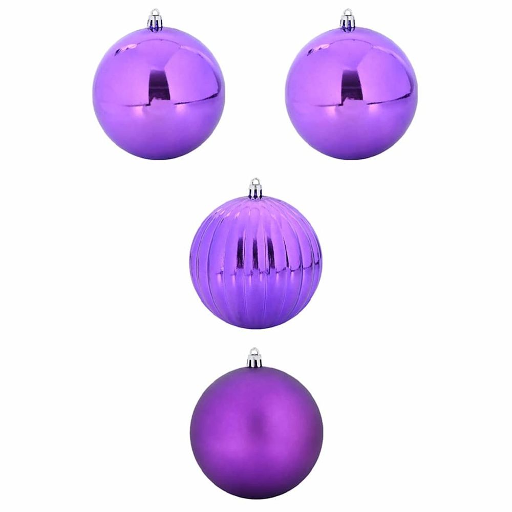 Ensemble de boules de noël xxl 4 pc lilas ø 20 cm plastique