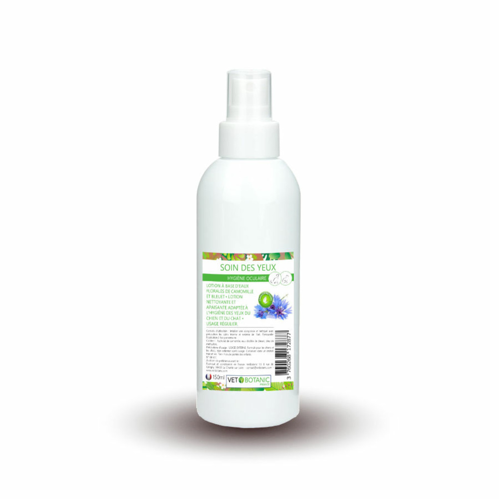 Soin des yeux au bleuet - hygiène oculaire chiens et chats