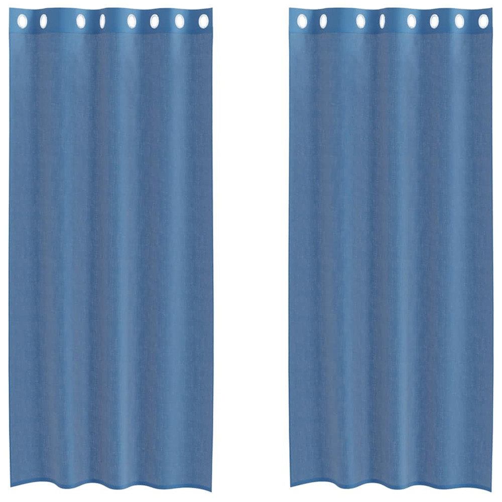 Rideaux en voile avec œillets 2 pcs bleu royal