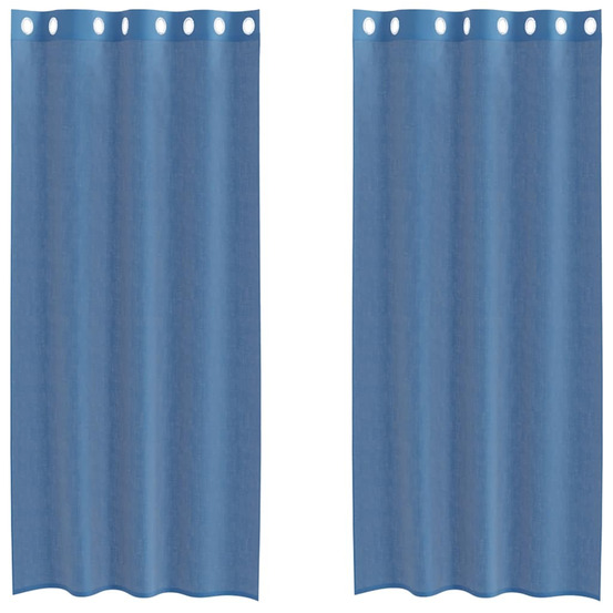 Rideaux en voile avec œillets 2 pcs bleu royal