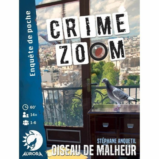 Crime zoom : oiseau de malheur - asmodee - jeu d'enquete