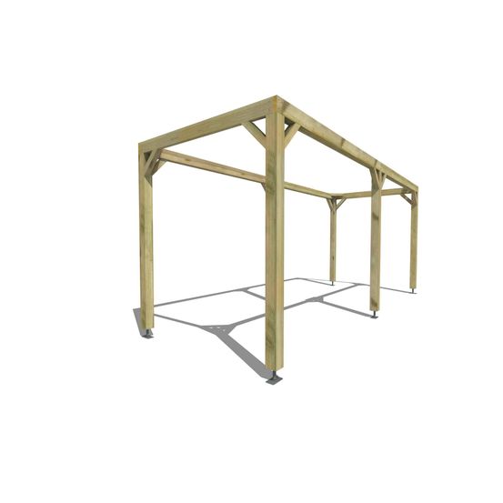 Pergola bois • 6m x 2m • indépendante • cadre simple • livraison comprise