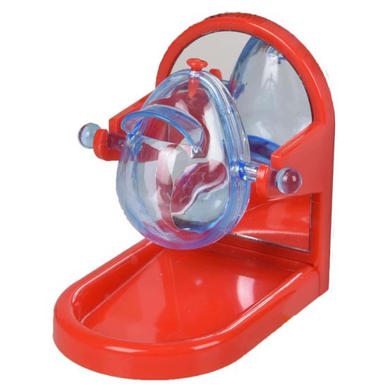 Distributeur de friandises pour perruche. Taille 10 x 7 x 8 cm.