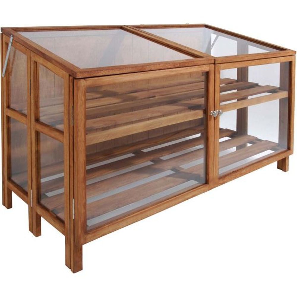 Mini serre de jardin en bois dur 118,5 cm