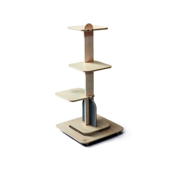 Beauregard - arbre à chat en bois design, 57,5x50x90cm