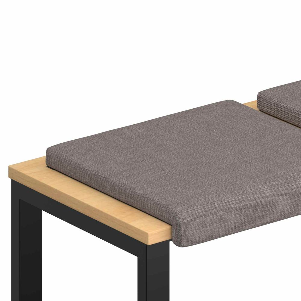 Coussin de banc 2 pc tissu taupe profondeur 35 cm