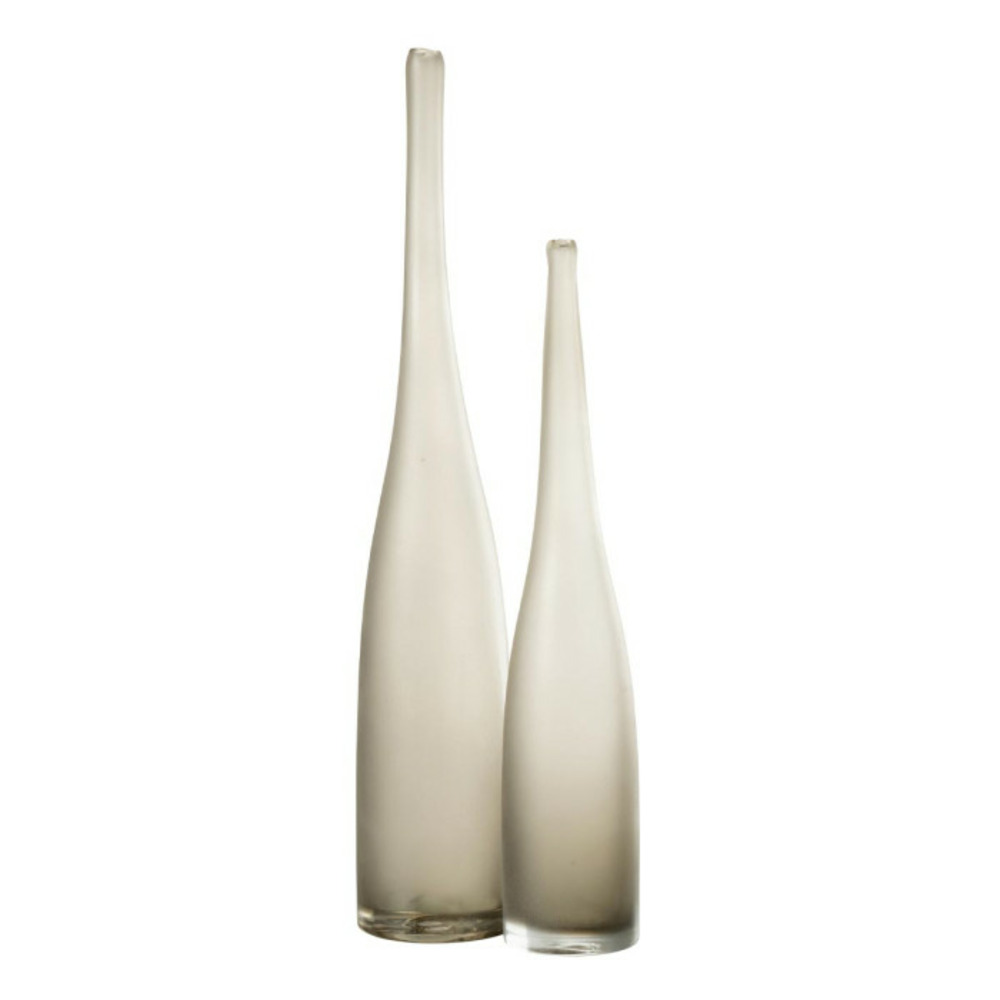 Lot de 2 vases flute en verre 