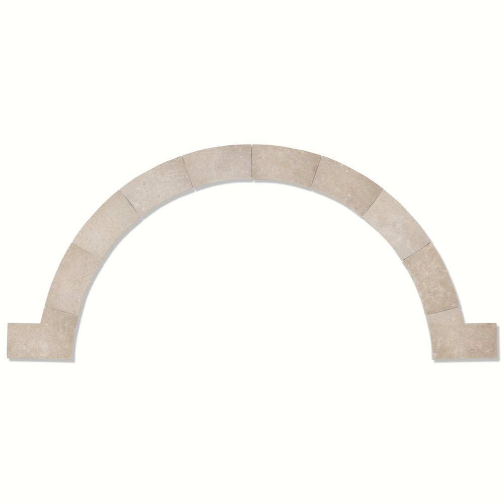 Margelles pour escalier roman pierre d'egypte beige 150x30x3 cm bord 1/2 rond (à l'unité) - ro'ma nature