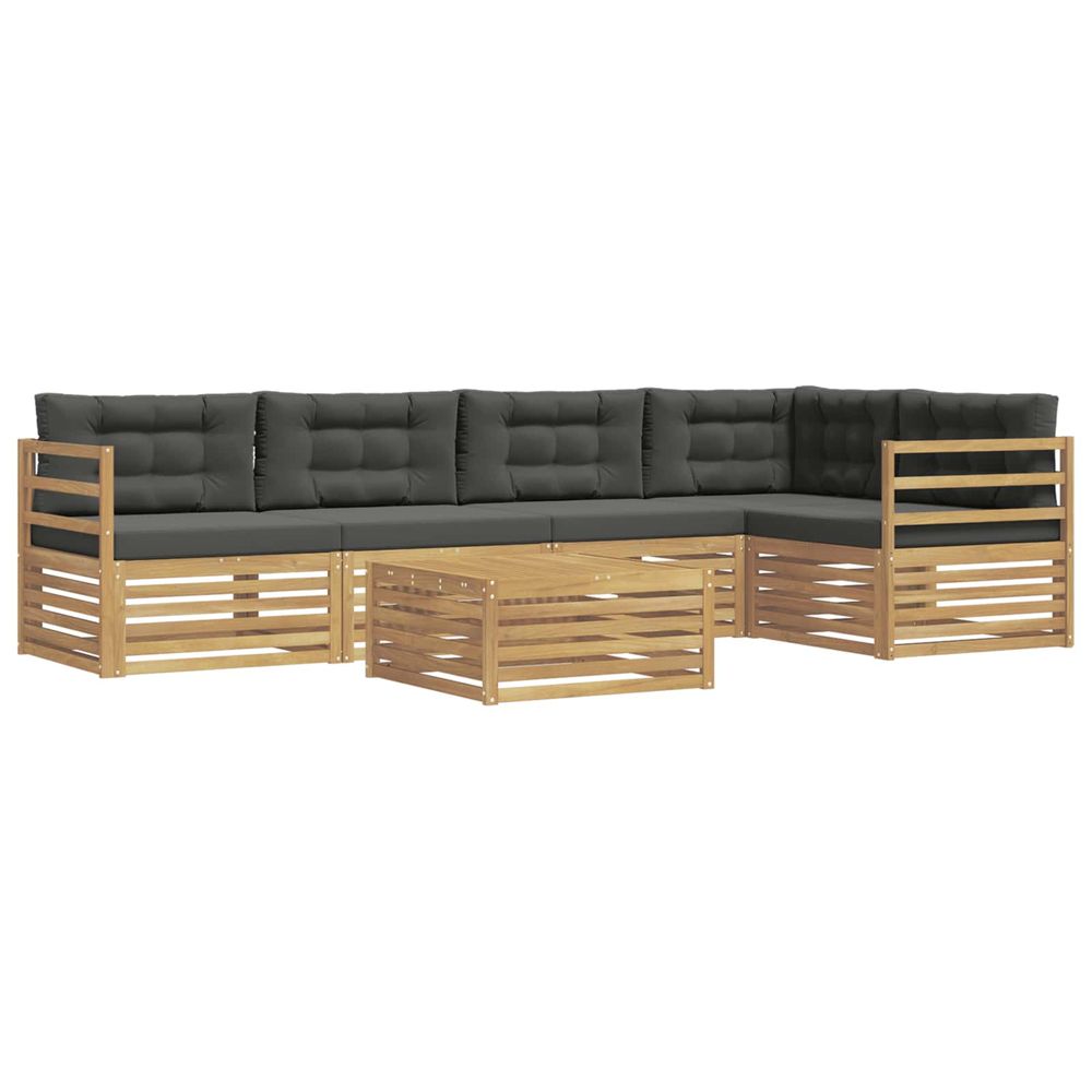 Ensemble de canapés d'extérieur 6 pc blanc et anthracite