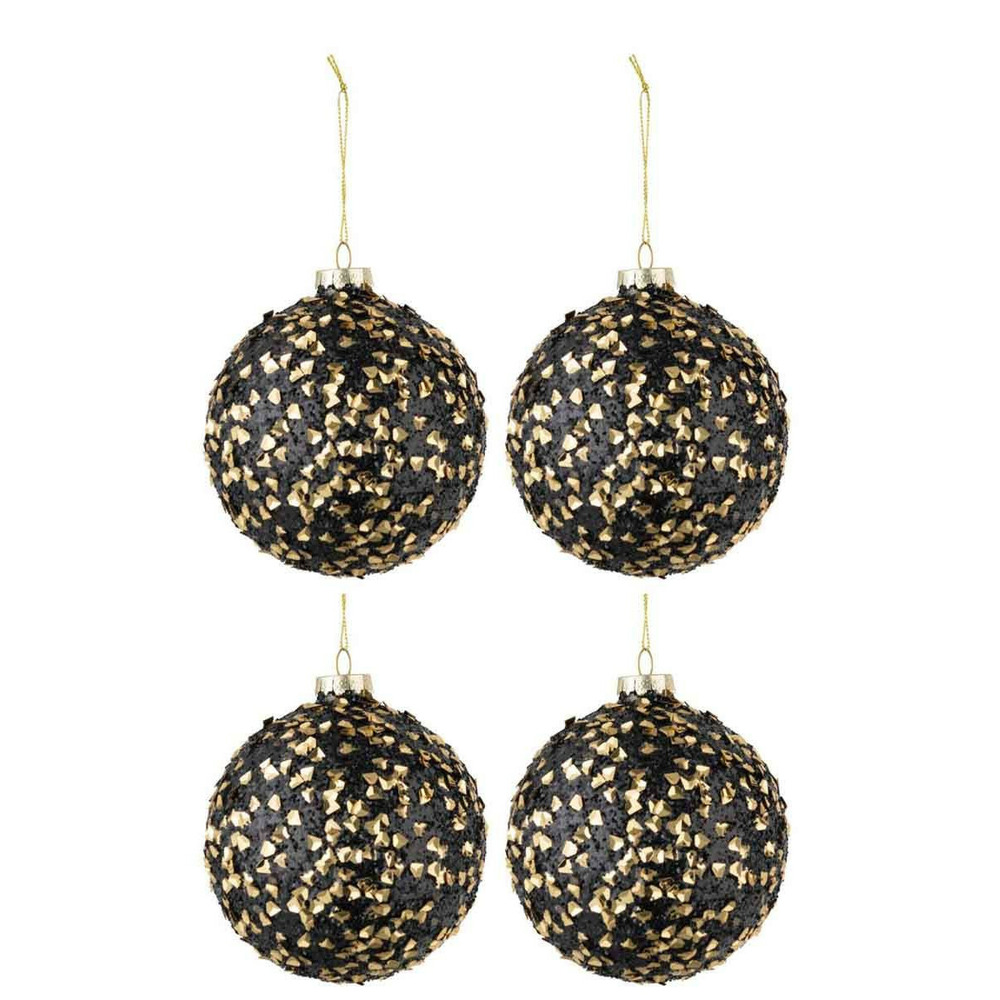 Lot de 4 boules de noël 