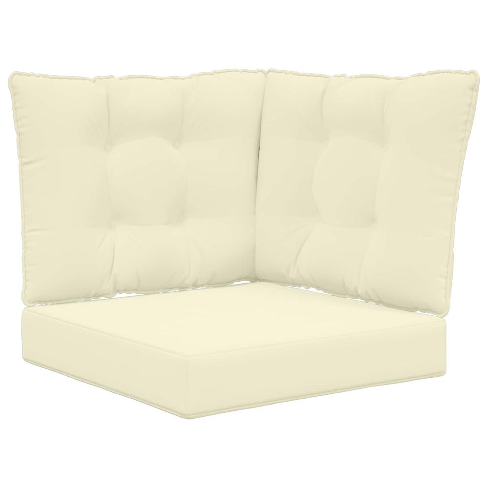 Coussin de canapé d'extérieur polyester crème 50,5 x 50,5 cm