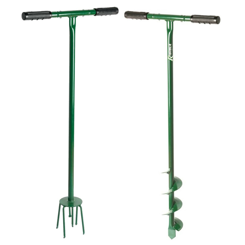 Bêche à griffe - ribiland prgb1 - manuelle à 5 dents - haute résistance -tarière manuelle, fraise 100mm