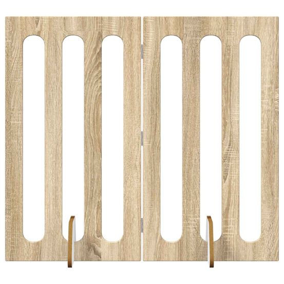 Clôture pliable pour animaux 2 pc chêne sonoma