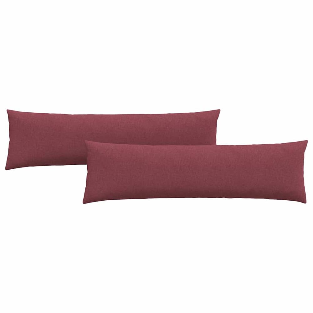 Coussins de canapé 2 pc tissu bordeaux 145 x 40 cm