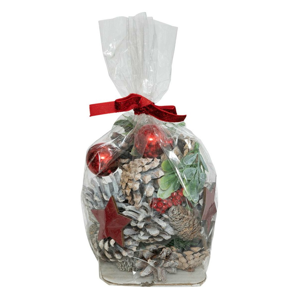 Sachet d'accessoires déco de table nature 110 gr rouge