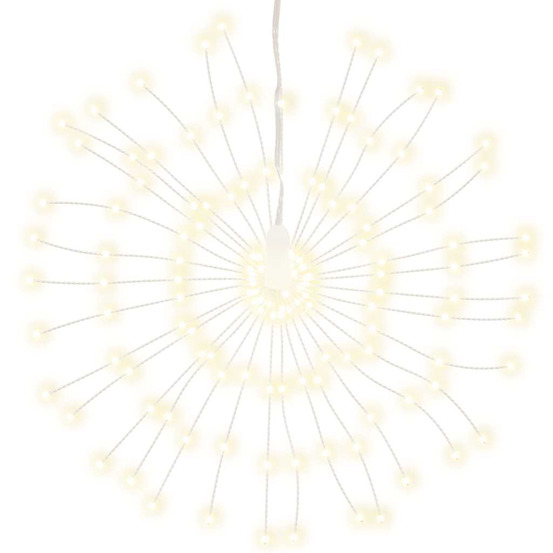 Étoile rayonnante de noël 140 led blanc chaud 17 cm