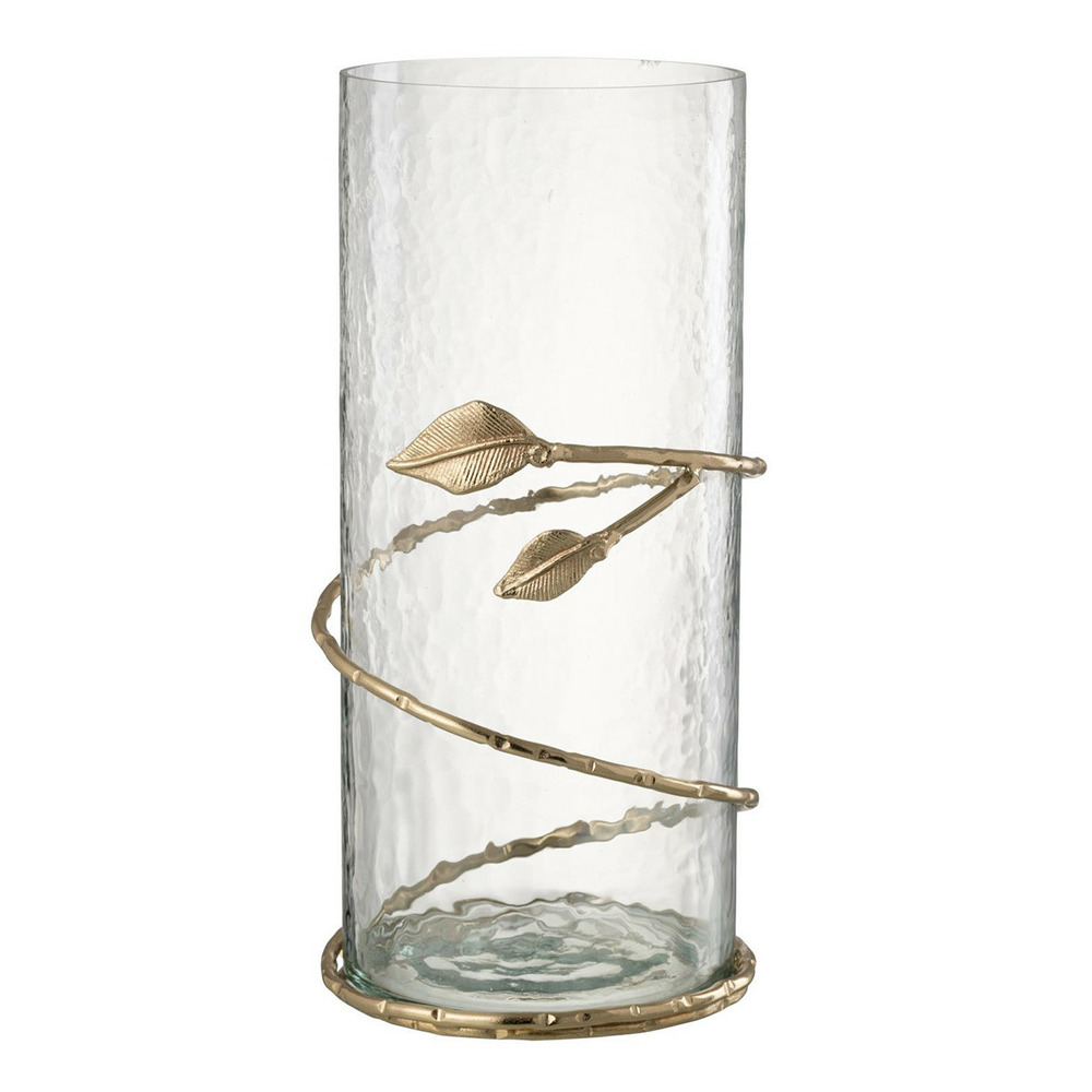 Vase en verre feuille 