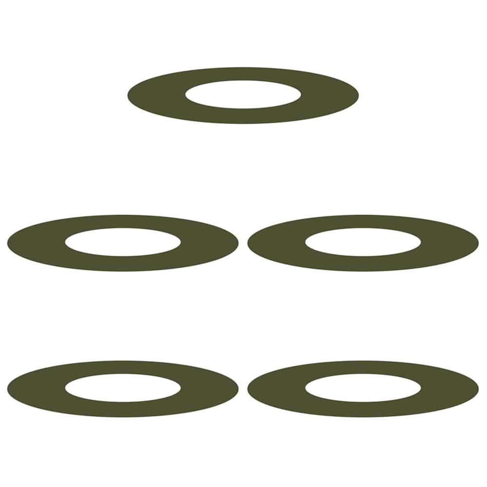 Adapté pour anneaux d'arbre plats 5 pcs vert olive ø30 / 60 cm