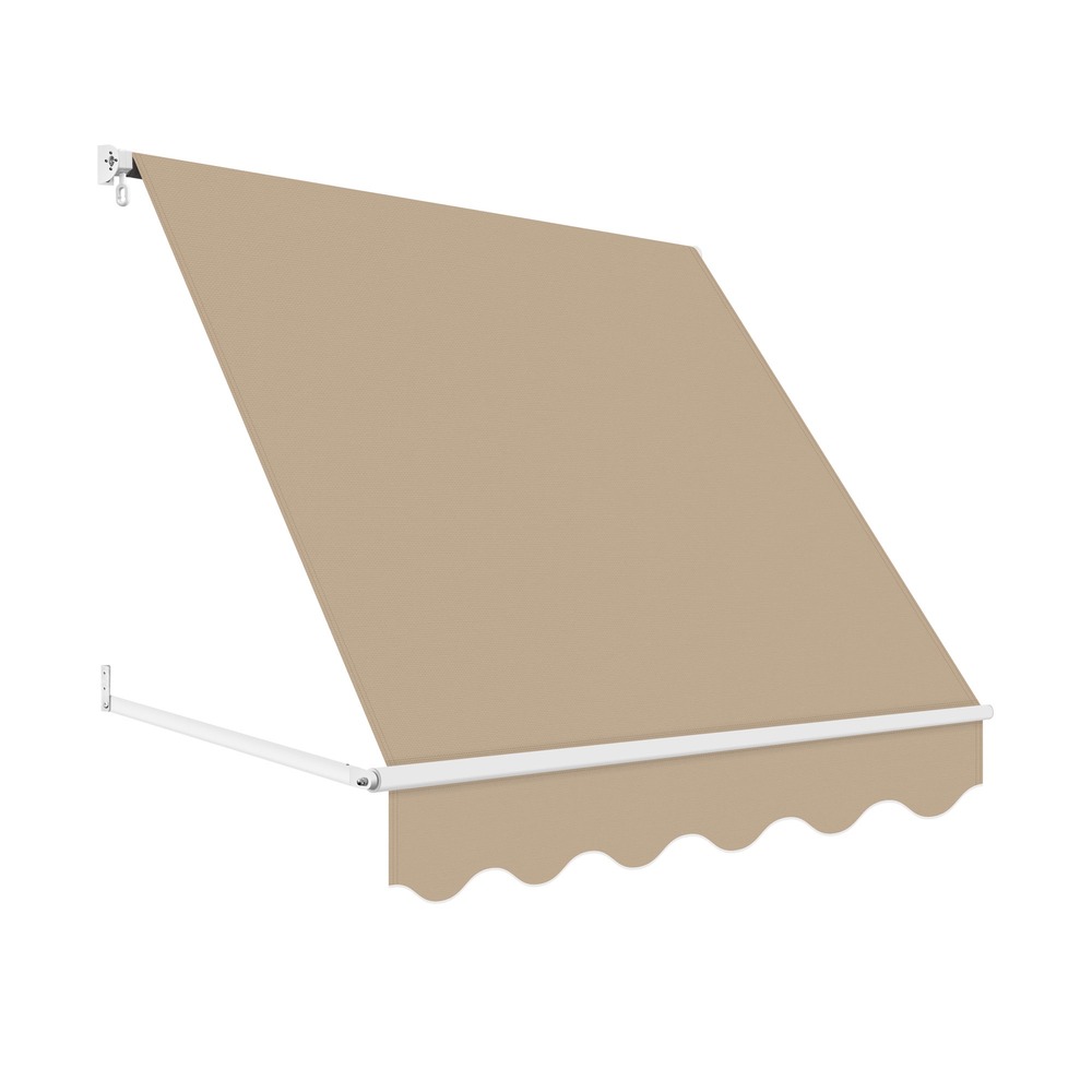 Store extérieur fenêtre enroulable 120 x 120 cm beige – toile protection solaire uv polyester 200 gr/m2