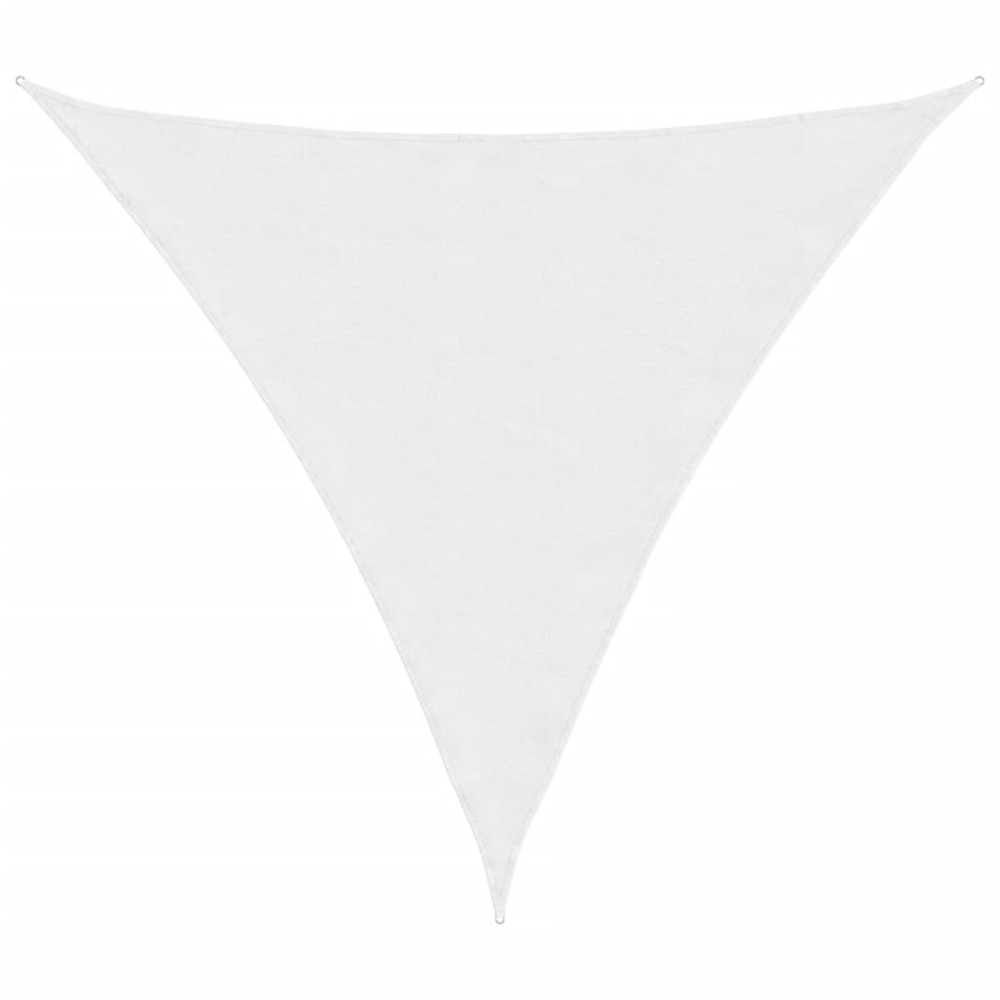 Voile de parasol tissu oxford triangulaire 3,6x3,6x3,6 m blanc