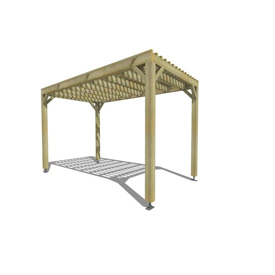 Pergola bois • 2m x 4m • indépendante • sens largeur • lattage bois • livraison comprise