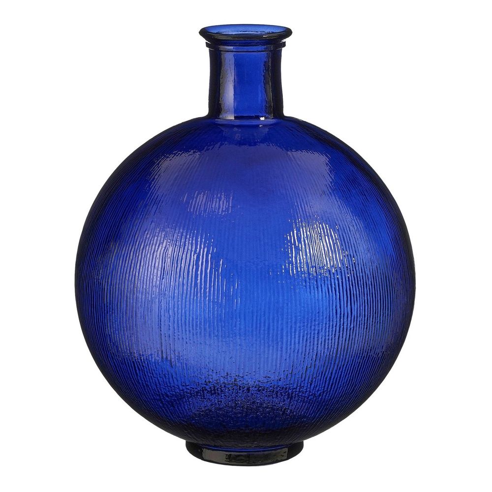 Mica decorations firenza vase bouteille - h42 x ø34 cm - bleu foncé