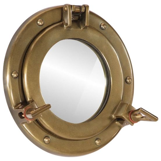 Miroir en forme de porthole mural ø23 cm aluminium et verre