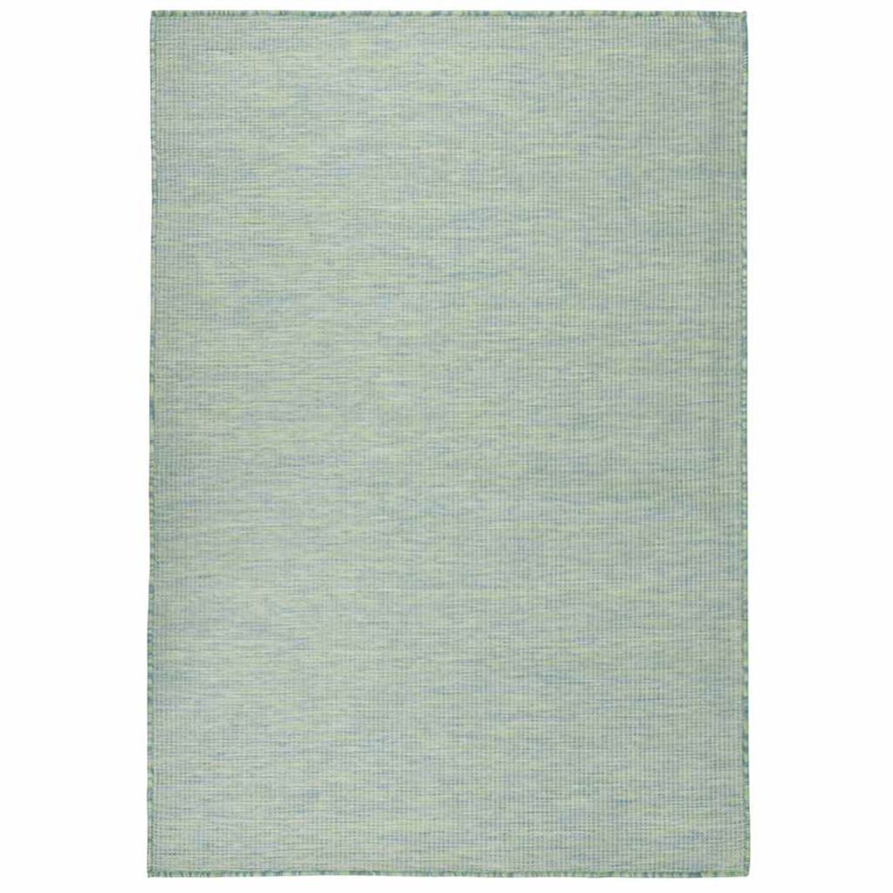 Tapis à tissage plat d'extérieur 160x230 cm turquoise