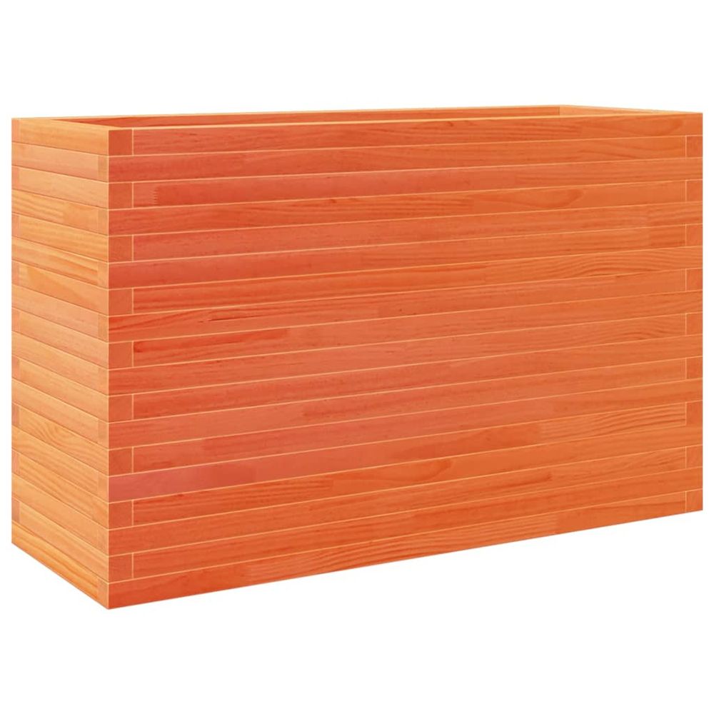 Jardinière d'extérieur cire marron 110x40x68,5 cm bois de pin massif