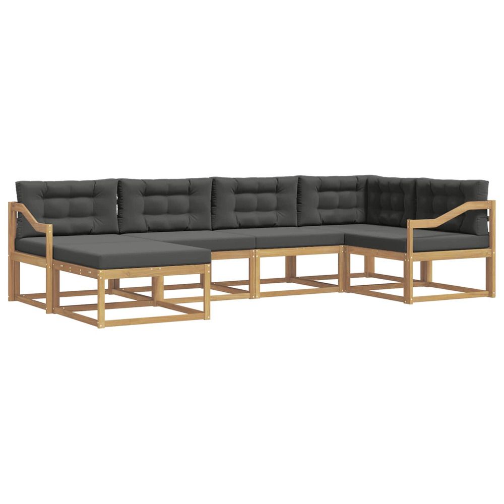 Ensemble de canapés d'extérieur 5 pc blanc et anthracite