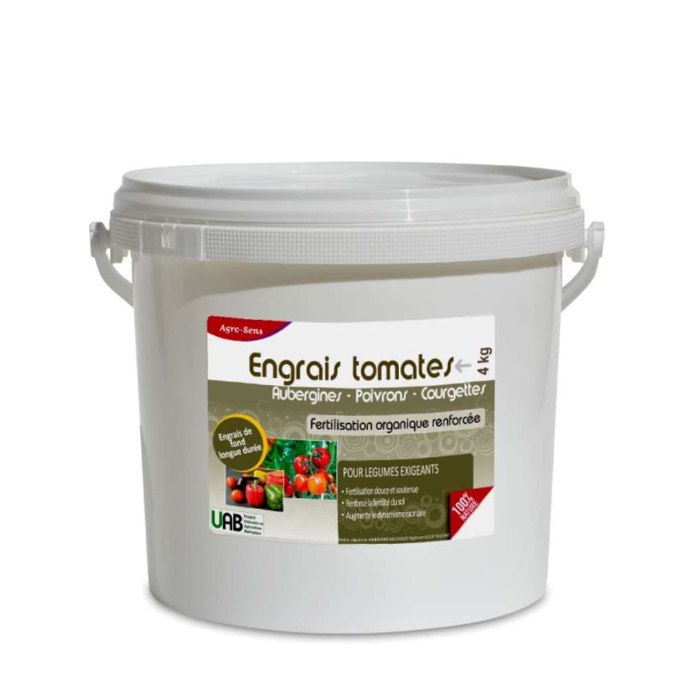 Engrais tomates et légumes du soleil - agro sens - seau 4 kg