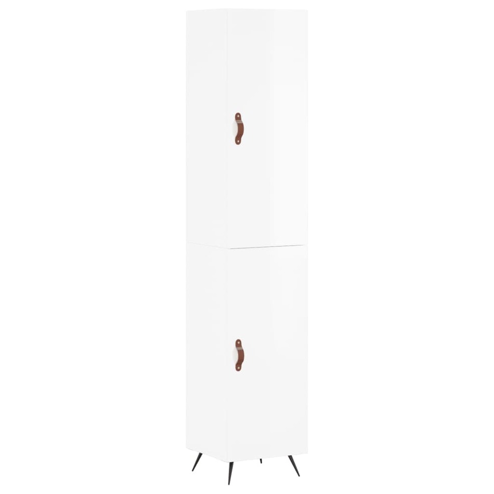 Buffet bahut commode armoire meuble de rangement organisateur cuisine salle de séjour salon haut brillant 34,5 x 34 x 180 cm