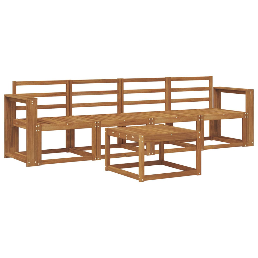 Ensemble de canapés d'extérieur 5 pcs naturel