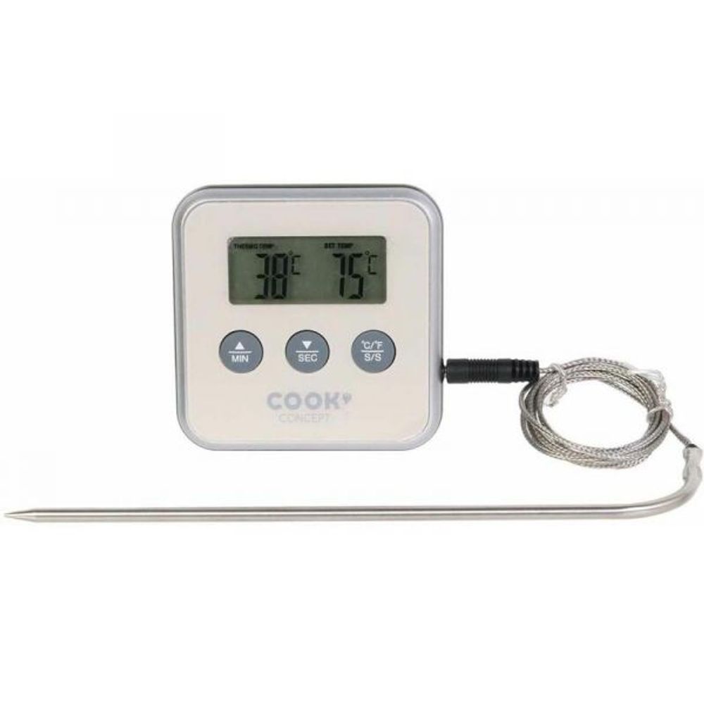 Thermomètre à sonde et minuteur électronique taupe