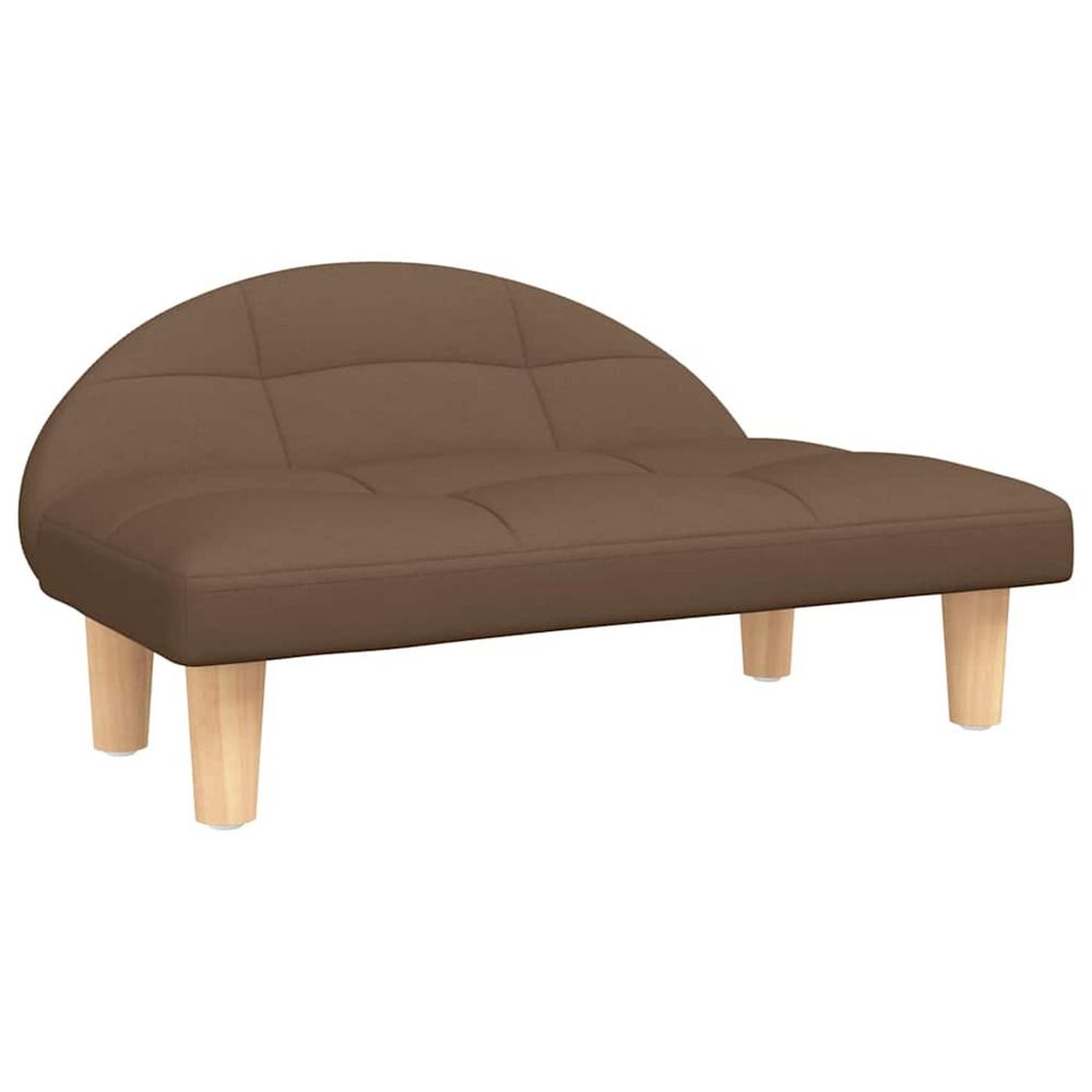 Lit pour chien marron 70x52x30 cm tissu
