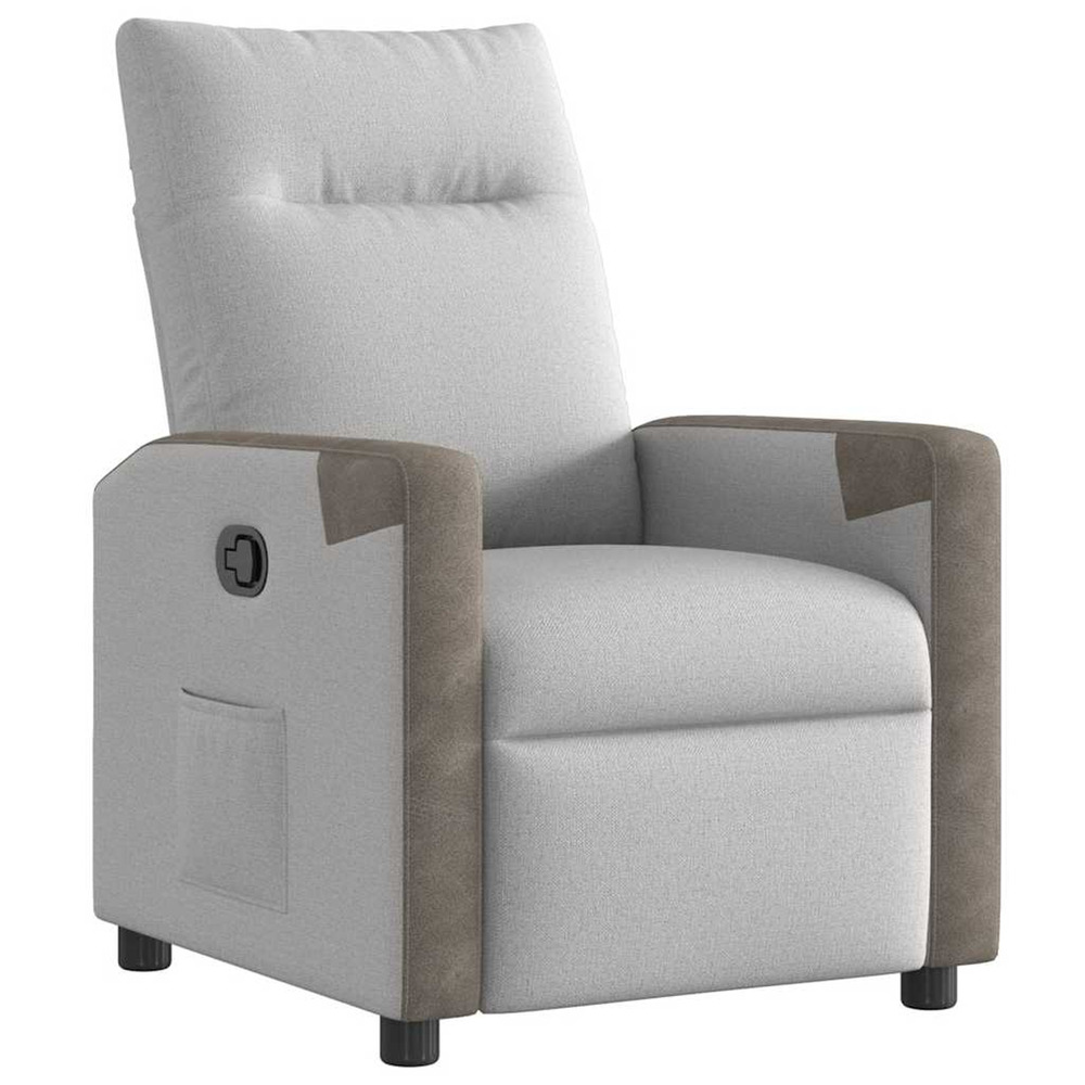 Fauteuil inclinable gris nuage tissu