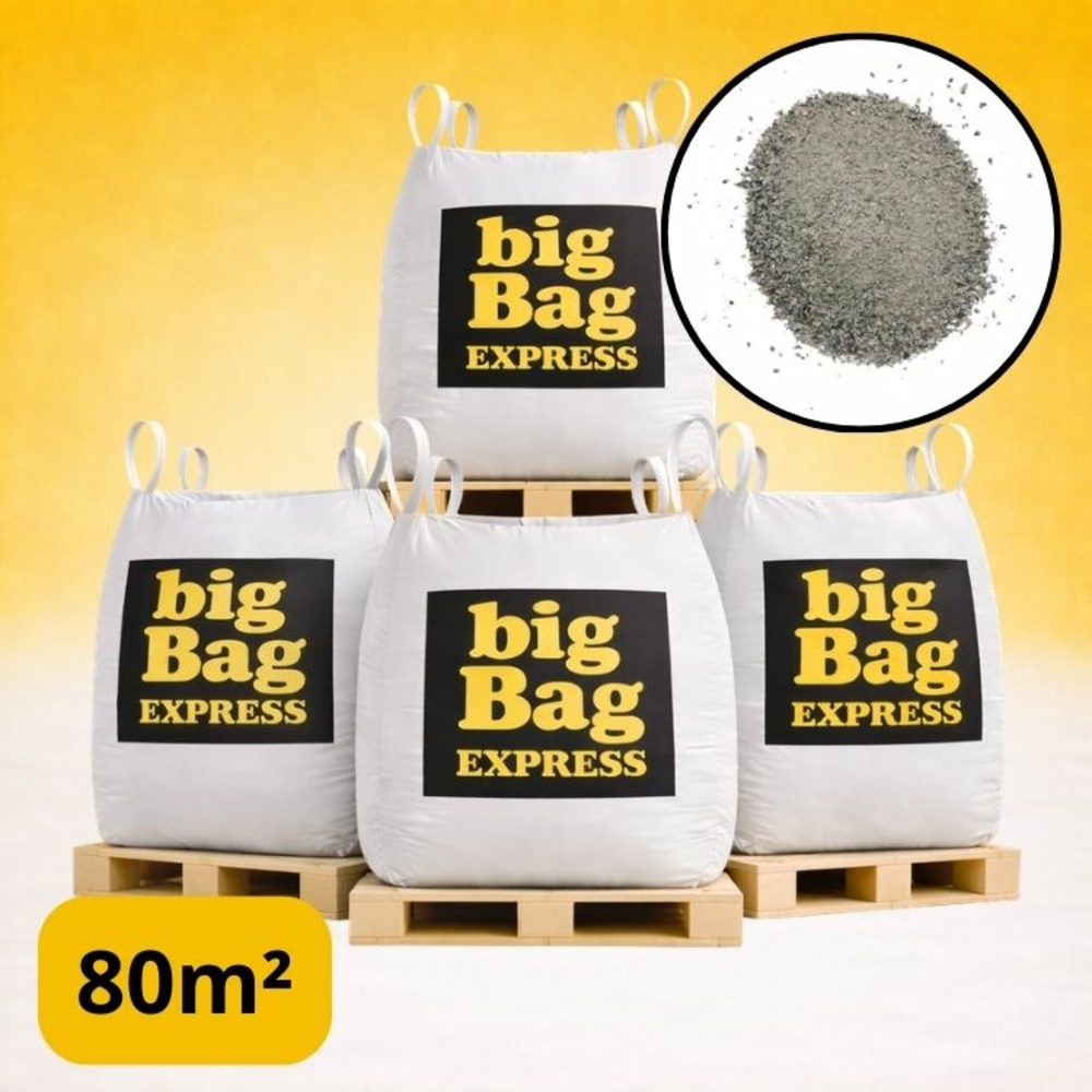 Pack 4 x big bag de +/- 1,5t ≃ 80m² sable stabilisé gris pour terrain de pétanque ø 0/6 mm - livraison premium