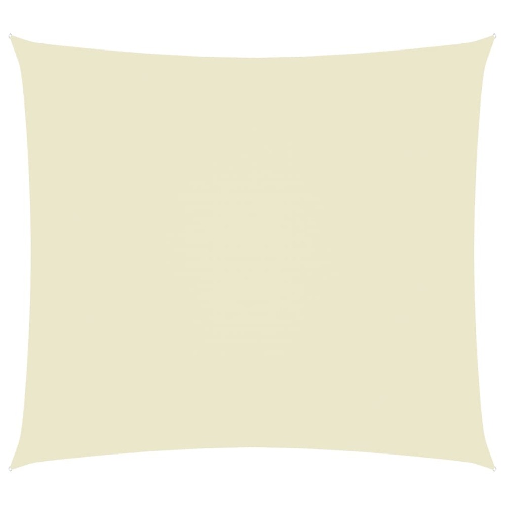 Voile toile d'ombrage parasol tissu oxford rectangulaire 3,5 x 4,5 m crème