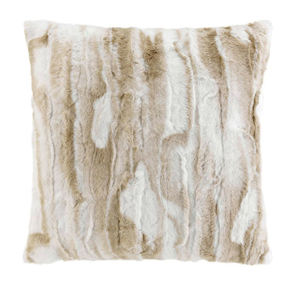 Coussin imitation fourrure 