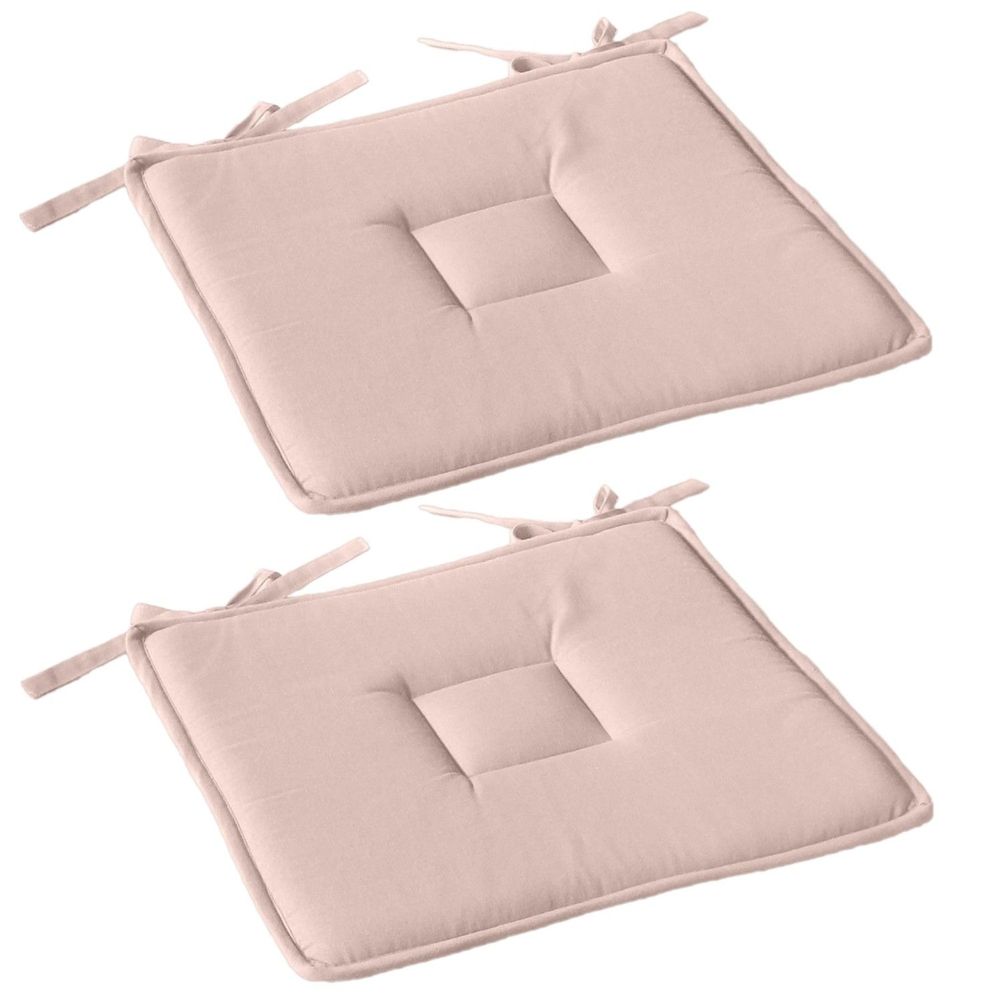 Lot de 2 galettes de chaise en coton panama