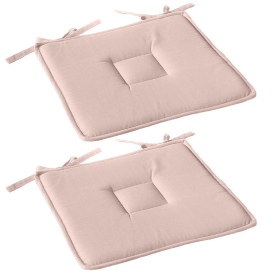Lot de 2 galettes de chaise en coton panama