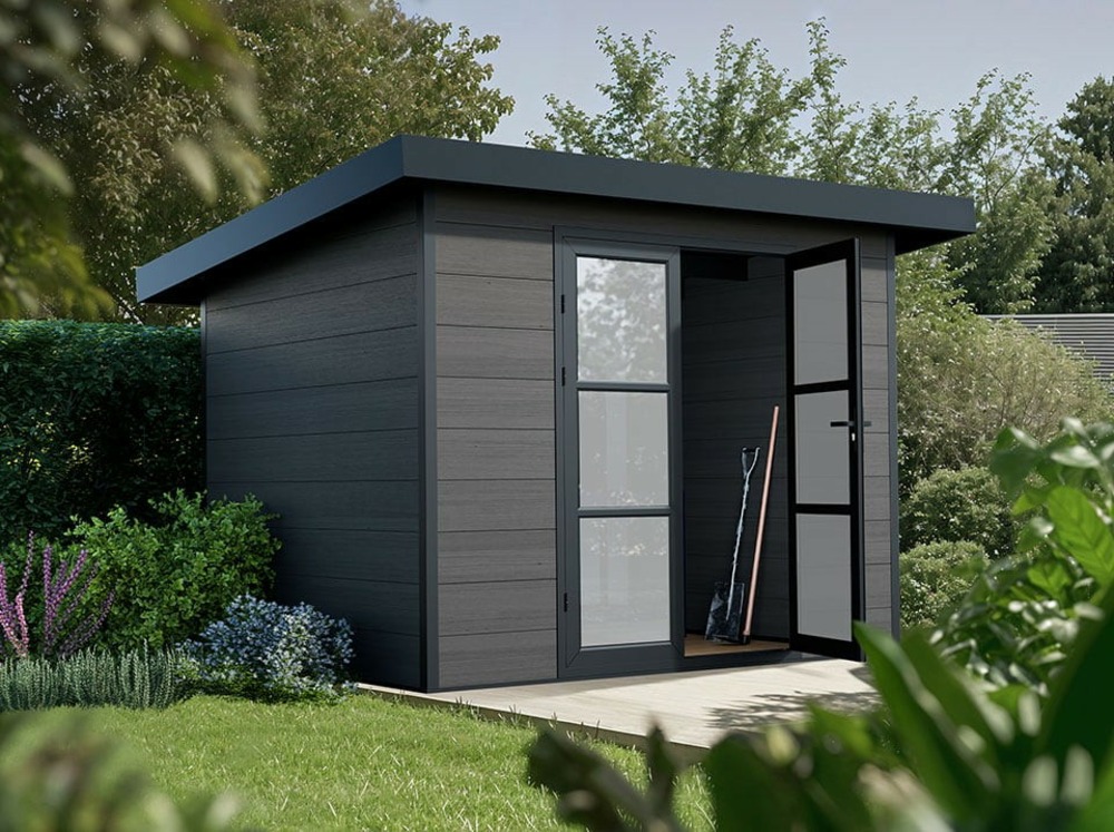 Abri de jardin composite alma - 5m2 - gris - cabane de jardin