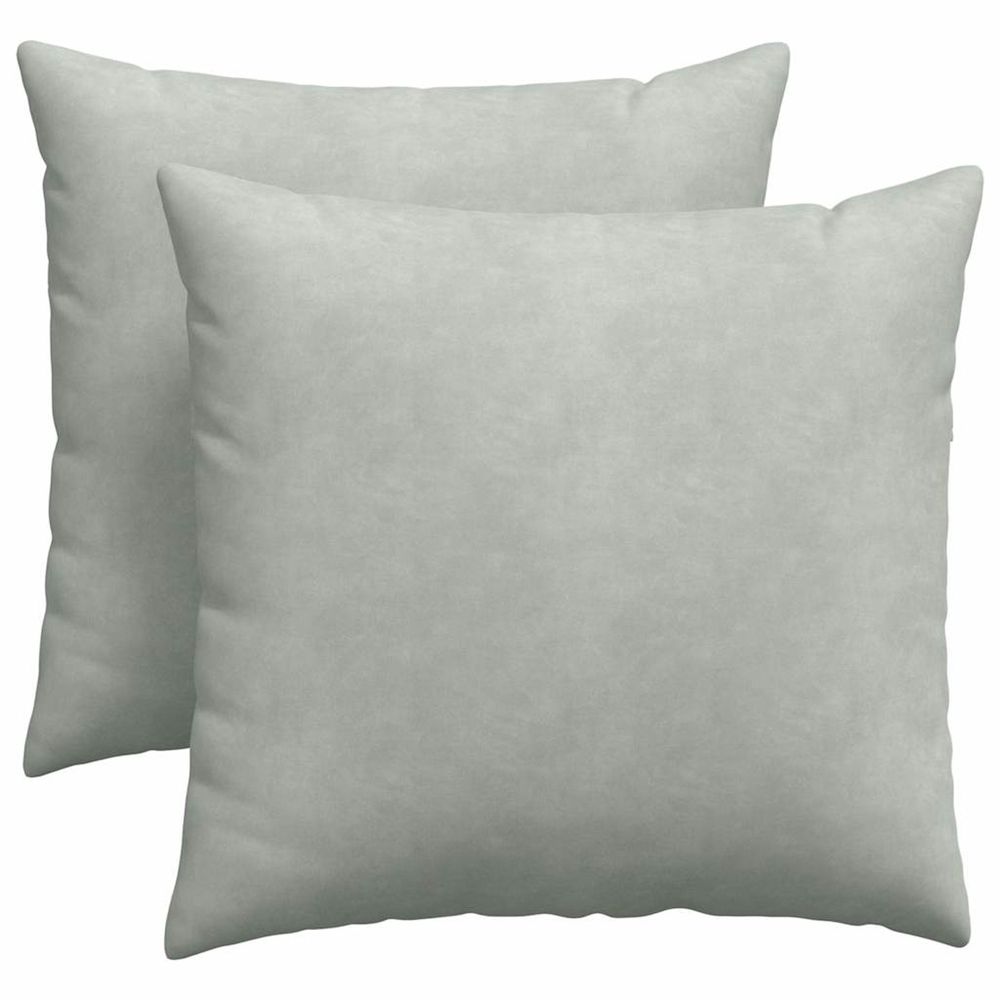 Coussins de canapé 2 pcs gris clair 45 x 45 cm