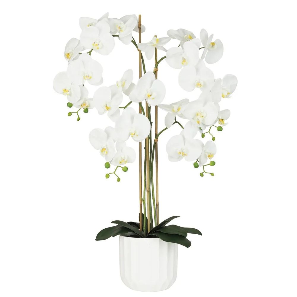 Orchidée artificielle toucher naturel 100cm